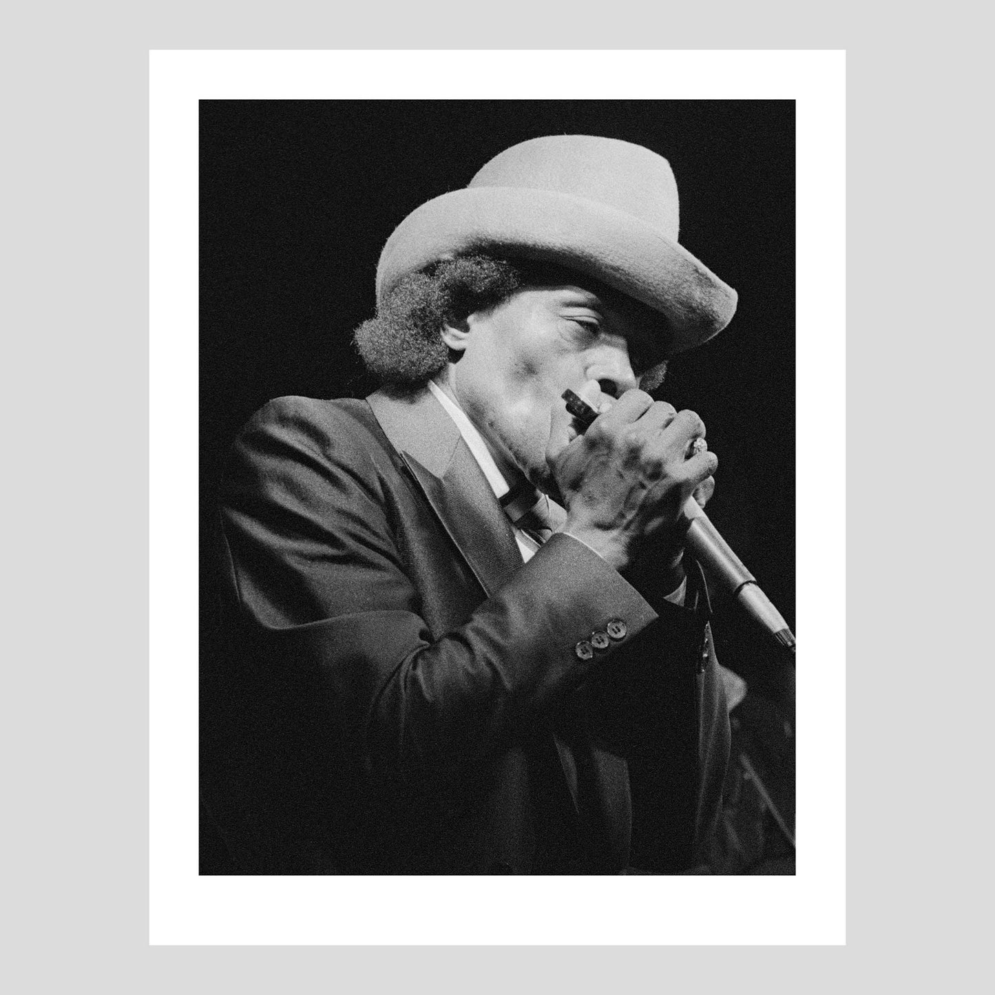 Junior Wells onstage wth Buddy Guy at Glädjehuset, Stockholm, Sweden, Nov 19, 1985. Photograph by Johan Ödmann. Rock Lumiere Editions offer beautiful Rock Photography Posters and Limited Edition Fine Art Prints. Choose among unique b/w photographs of legendary artists and bands. Order today. Worldwide shipping.