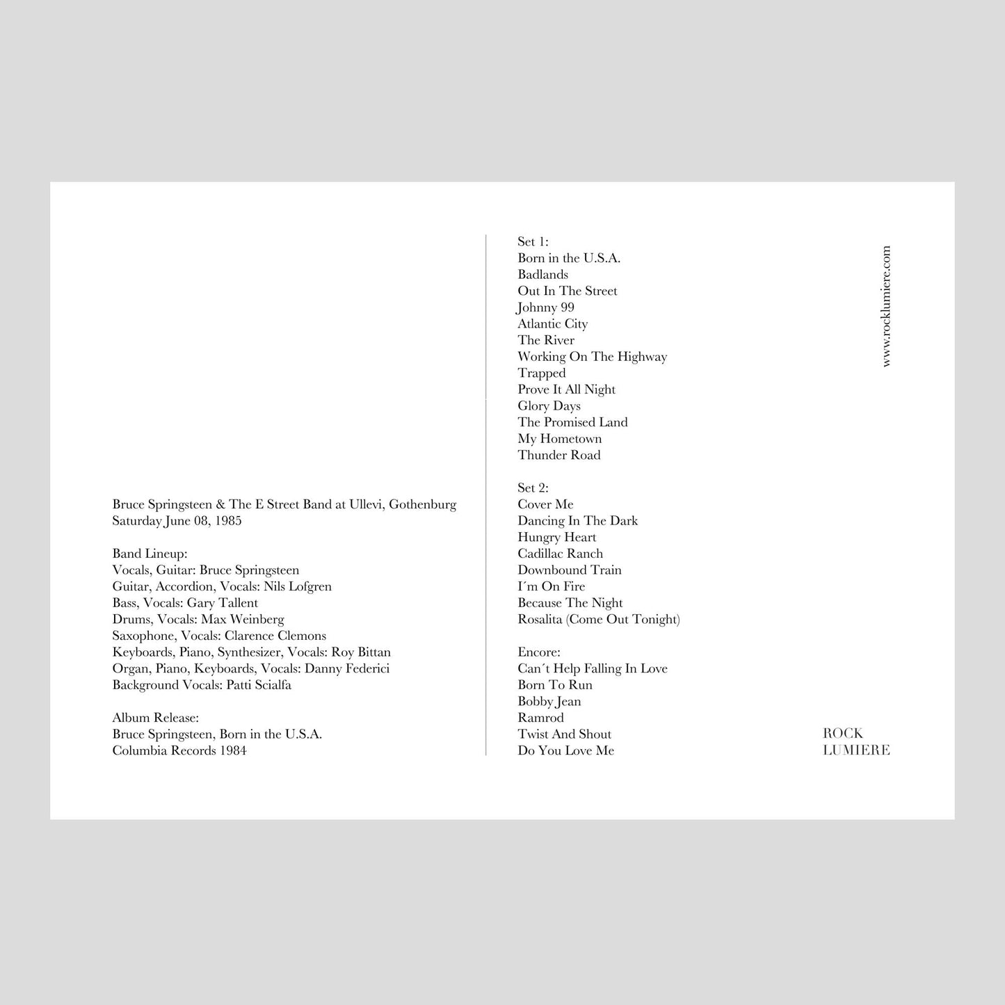 Bruce Springsteen & The E Street Band at Ullevi, Gothenburg, Saturday