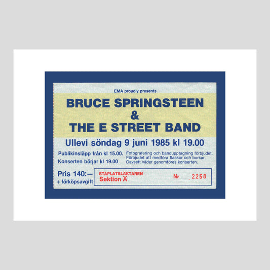 Bruce Springsteen & The E Street Band at Ullevi, Gothenburg, Sunday 1985