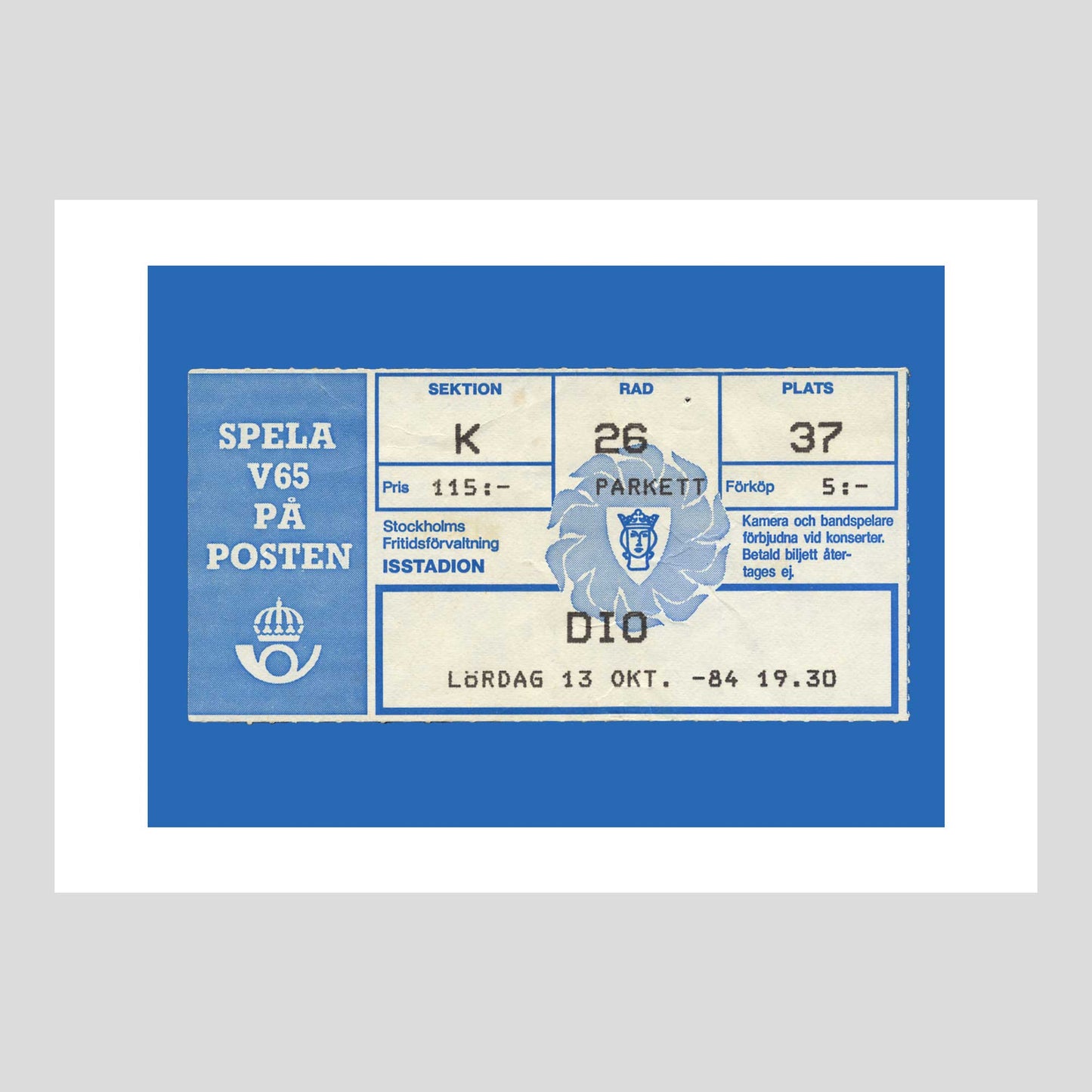 Dio at Isstadion, Stockholm 1984