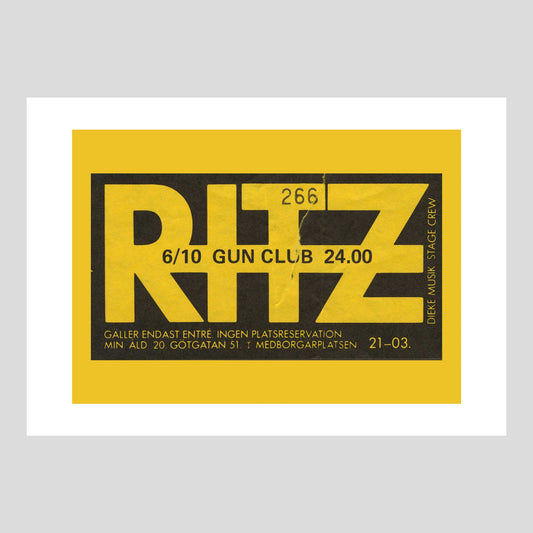 The Gun Club at Ritz, Stockholm 1984