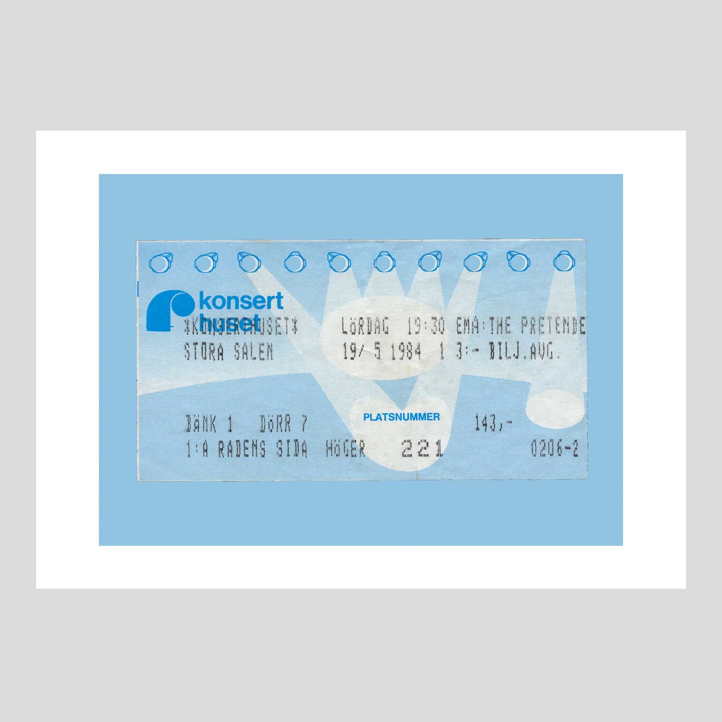 The Pretenders at Konserthuset, Stockholm 1984