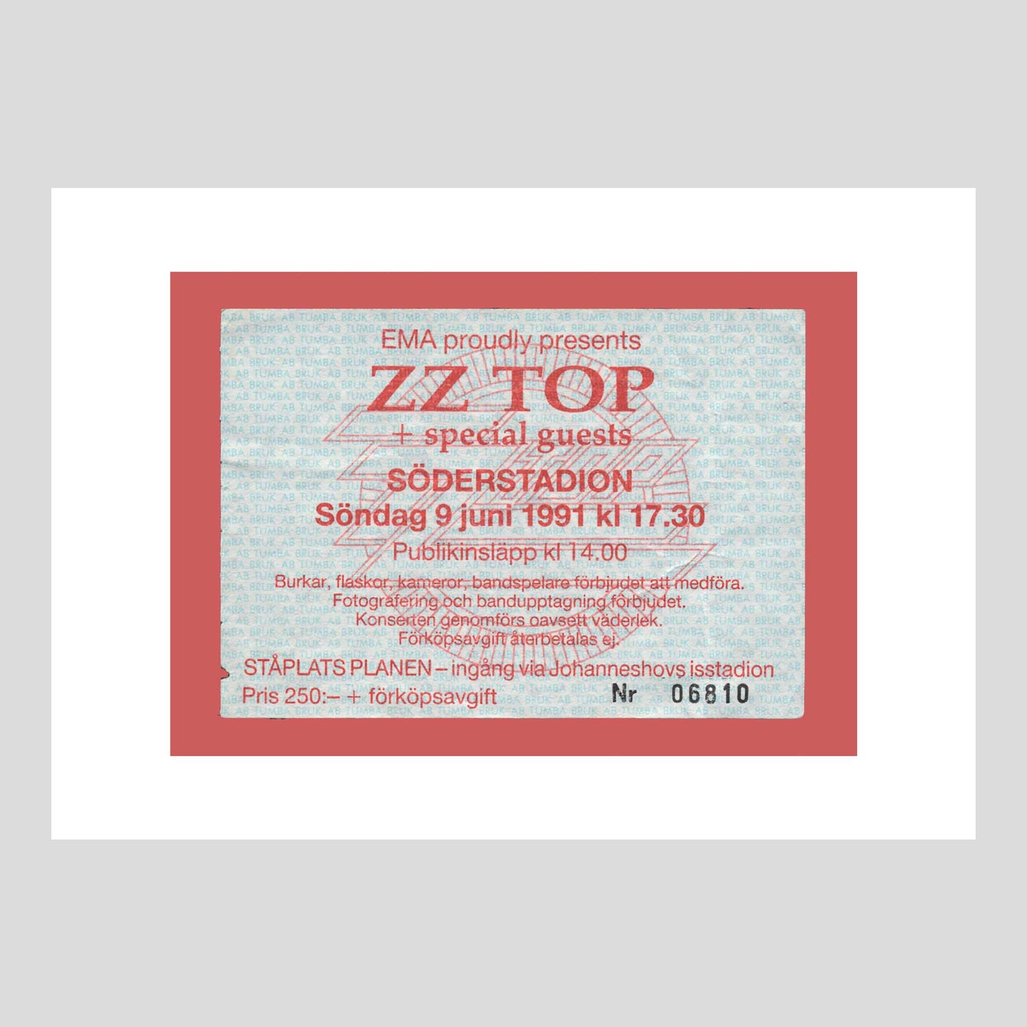 ZZ Top at Söderstadion, Stockholm 1991